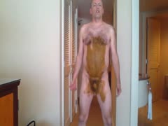 Scat lover foreigner got his body full of shit